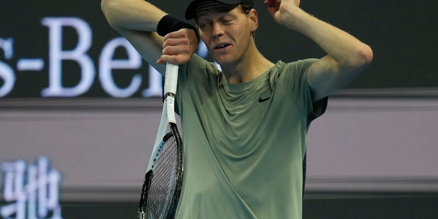 Jannik Sinner i samband med en match tidigare i veckan i anslutning till ATP-turneringen i Peking.